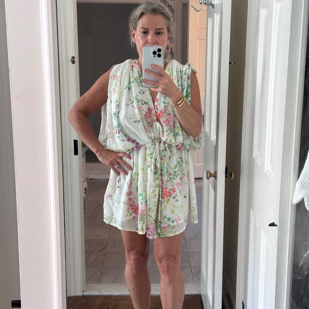 Sabina Musayev Womens  Kochang Silk-Blend Mini Dress, Medium NWT